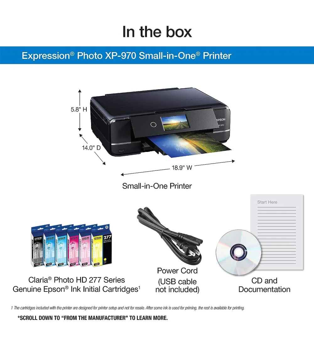 Epson Expression Photo Wireless Color Photo Printer with Scanner and Copier, Black - Image 4
